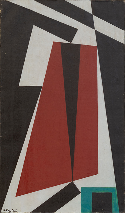 Mauro Reggiani, Composizione, 1956, olio su tela, cm 70x40
