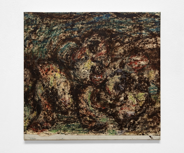 Marco Salvetti, Senza titolo, 2022, olio e oilbar su carta su tela, cm 50x53