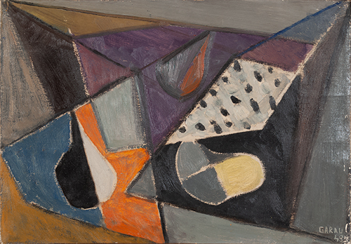 augusto garau 1948  composizione con frutta olio su tela 33x46