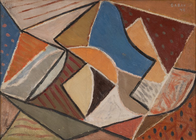Augusto Garau, Composizione dinamica, 1948, olio su tela, cm 33x46