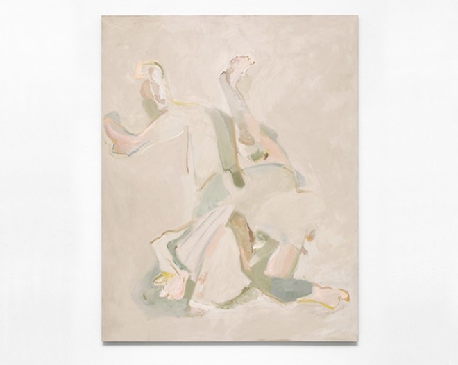 Beatrice Meoni, Caduta, 2019 olio su tavola 150x120