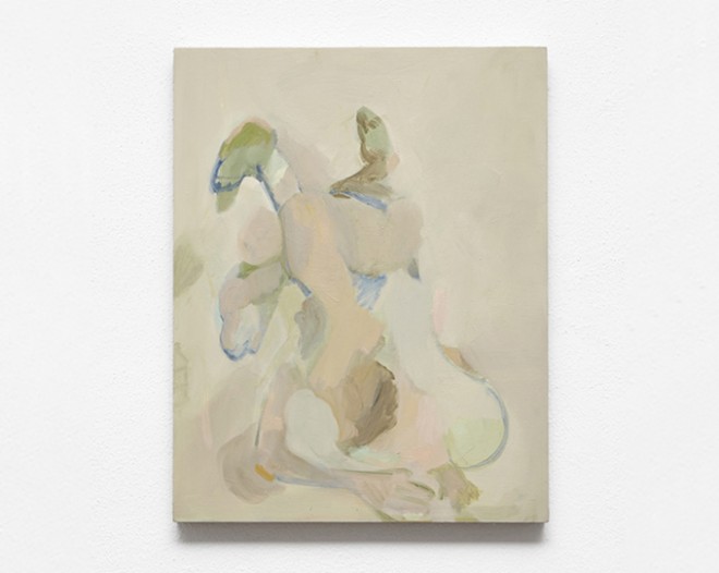 Beatrice Meoni, Caduta, 2019 olio su tavola 41x33 01