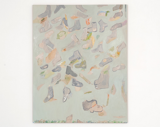 Beatrice Meoni, Quanti passi, 2022 olio su tavola 149,5x119