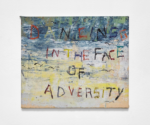 Marco Salvetti, S.T., 2021, olio e pastelli su carta su tela, cm 44x38