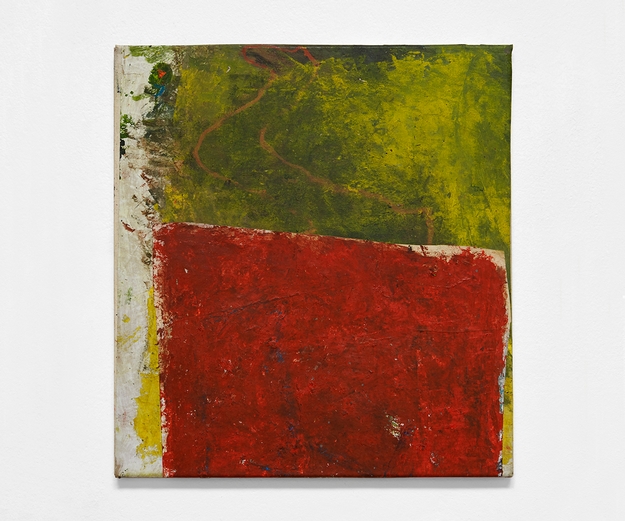 Marco Salvetti, Senza titolo, 2022, olio su carta su tela, cm 53x49