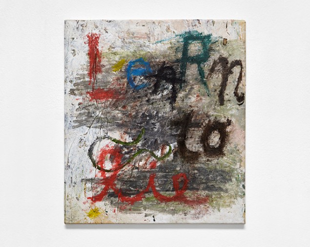 Marco Salvetti, Senza titolo, 2021, olio e oilbar su carta su tela, cm 53x47