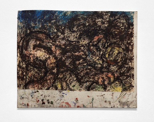 Marco Salvetti, Senza titolo, 2022, olio e oilbar su carta su tela, cm 50x53