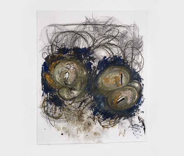 Marco Salvetti, st(22_19), 2022, olio, pastelli e carbone su carta, cm 182x150