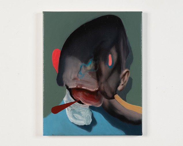 Giuliano Sale, Catfish Boy, 2022, olio su tela, cm 24x30
