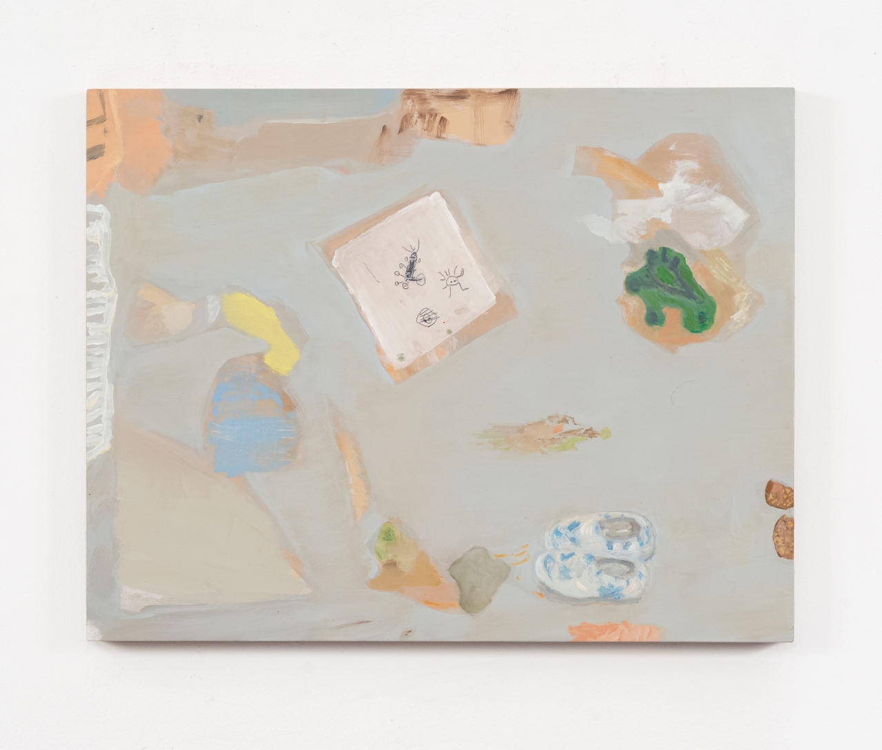 Beatrice Meoni, Qui e là, 2023, olio su tavola, cm 35x45
