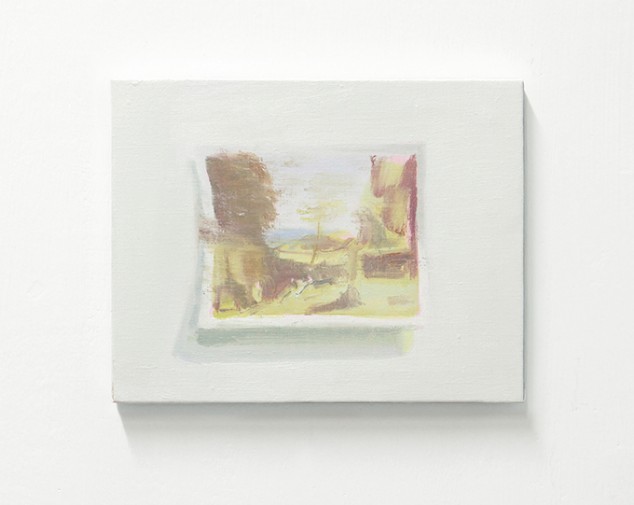 Cesare Biratoni, Natura morta di foto, 2020, olio su tela, cm 20x25