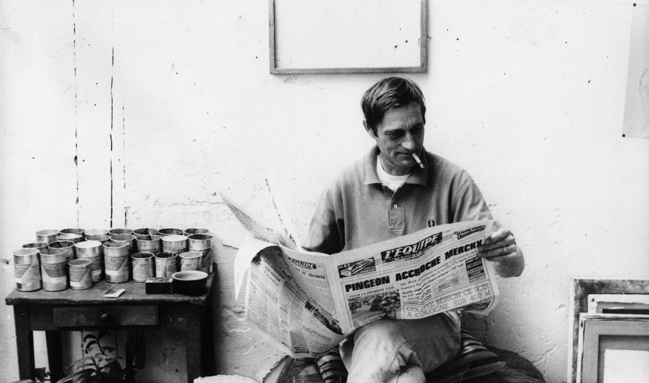 Gian Carozzi nell'atelier de la Rue Dareau, Parigi 1970