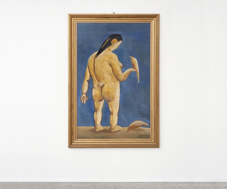 Gian Carozzi, Nudo, 1977, gouache su carta, cm 148x95